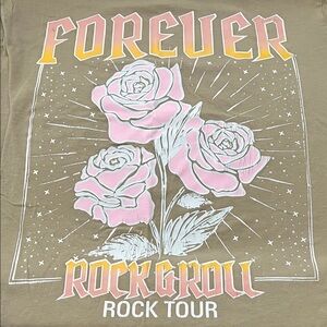 Happy Colors Forever Rock N Roll Graphic TShirt Size Small